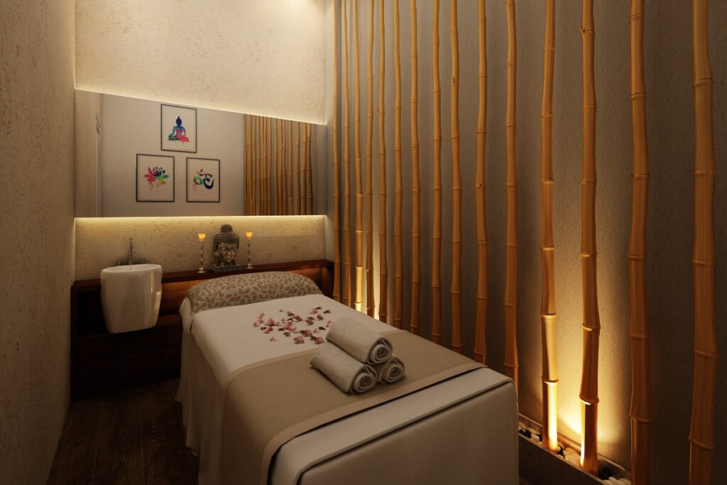 Outdoor fitness and jogging tracks at Sojon podium Joka