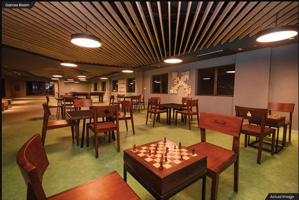 Indoor games and recreation room at Joyville smart homes Kolkata