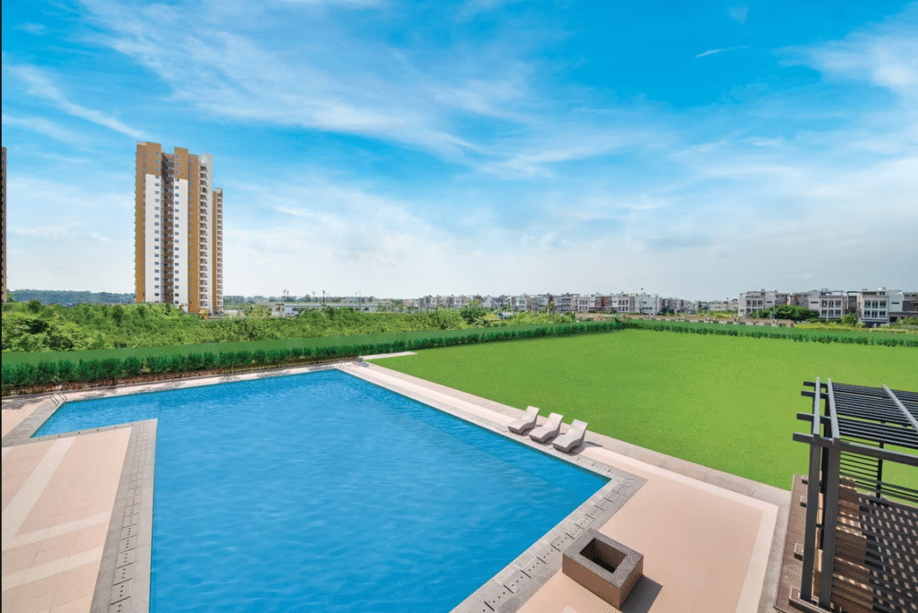 Leisure swimming pool at Joyville residential project near Santragachi