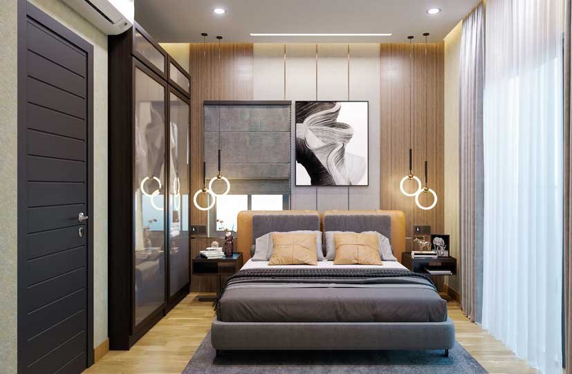 Modern living room of Atri Aqua 2BHK and 3BHK flats near Garia