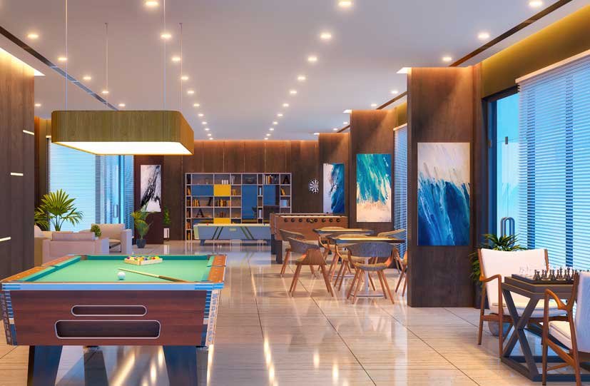 Community adda zone for senior citizens at Atri Aqua project